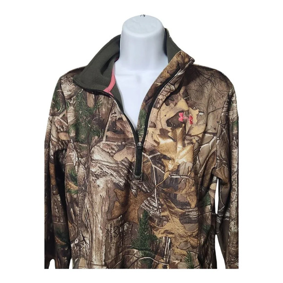Under Armour Women's Camo Size‎ Medium Quarter-Zip Pullover Realtree - Picture 4 of 7